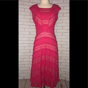 NEW Sangria pink nude dress sexy dance sz 12